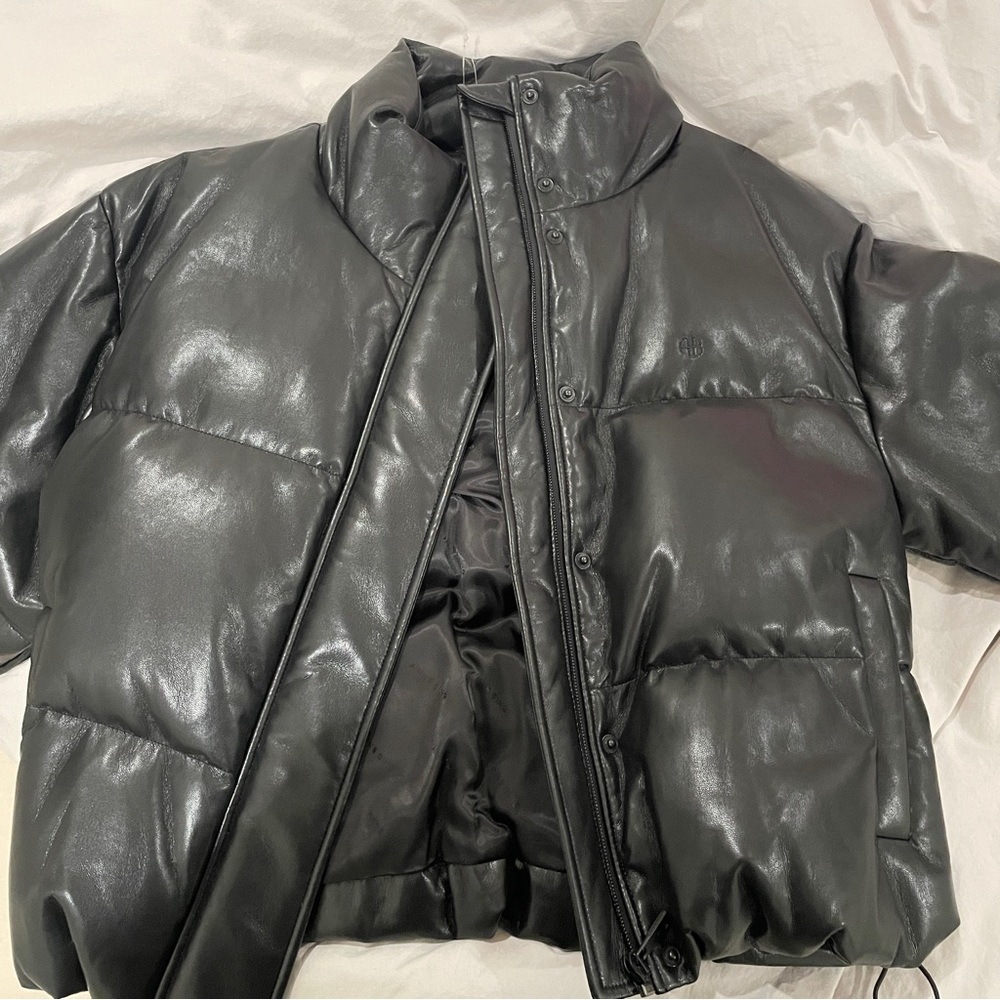 ANINE BING Oslo Leather Puffer Size Small - Picture 5 of 11